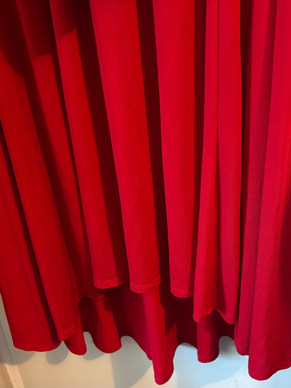 Robbie Bee Vibrant Red Midi Dress with Front Tie - Picture 3 of 5